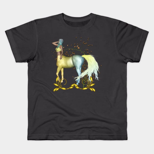 Awesome centaur female in soft colors Kids T-Shirt by Nicky2342